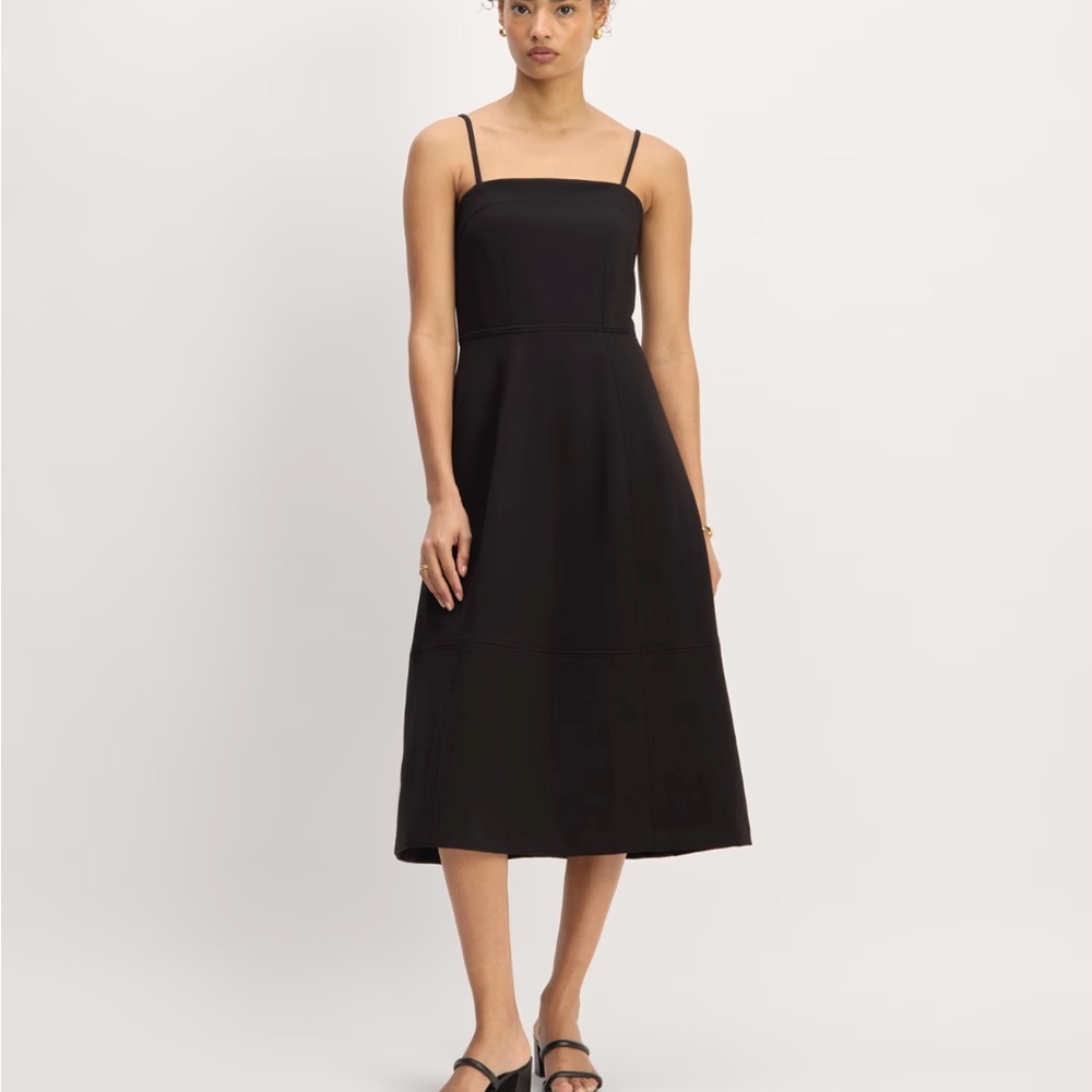 Everlane Black Midi Fit and Flare Dress - XXS - Picture 1 of 3